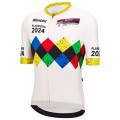 Bekleidung Herren Santini UCI Gravel Weltmeisterschaft trikot Flandern 2024-Weiss
