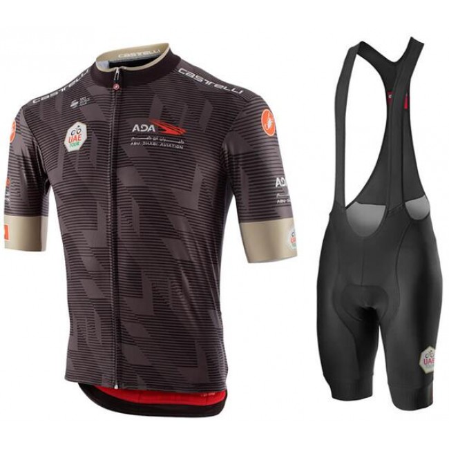 2020 UAE Tour Fahrradbekleidung Kurzamtrikot+Trägerhose kurz Schwarz 2020 UAE Tour Fahrradbekleidung Kurzamtrikot+Trägerhose kurz Schwarz