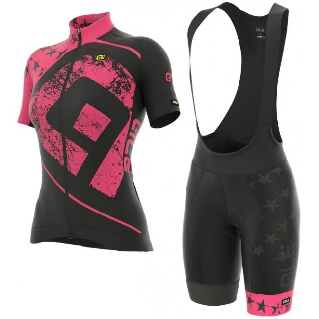 ALE PRR STARS Damen PINK Radbekleidung Radtrikot Kurzarm+Kurz Trägerhose S9T3N ALE PRR STARS Damen PINK Radbekleidung Radtrikot Kurzarm+Kurz Trägerhose S9T3N