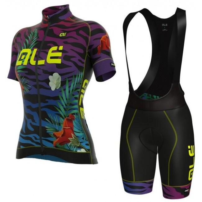 ALE PRR FLOWERS Damen Violet Radbekleidung Radtrikot Kurzarm+Kurz Trägerhose OD9WV ALE PRR FLOWERS Damen Violet Radbekleidung Radtrikot Kurzarm+Kurz Trägerhose OD9WV
