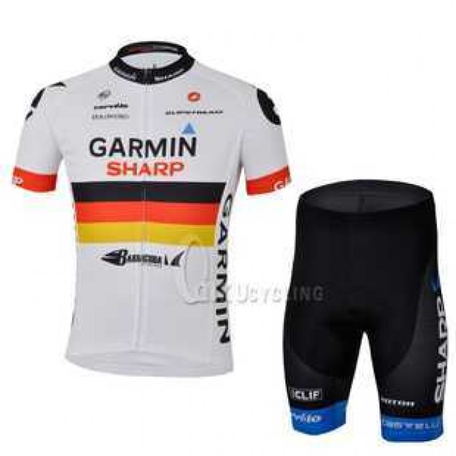2013 Garmin Sharp Barracuda Tedesco kampioen Radbekleidung Radtrikot Kurzarm und Fahrradhosen Kurzje weiß Schwarz XV5XI 2013 Garmin Sharp Barracuda Tedesco kampioen Radbekleidung Radtrikot Kurzarm und Fahrradhosen Kurzje weiß Schwarz XV5XI