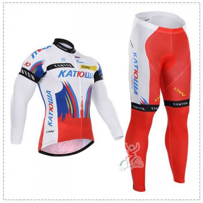 2015 Katusha Fahrradbekleidung Radtrikot Satz Langarm und Lange Radhose TSQ4G 2015 Katusha Fahrradbekleidung Radtrikot Satz Langarm und Lange Radhose TSQ4G