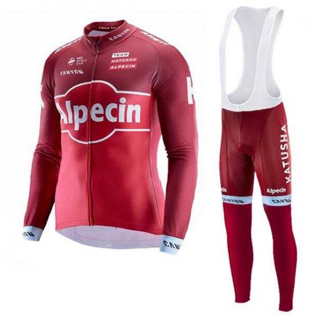 2017 Katusha Fahrradbekleidung Radtrikot Langarm+Lang Trägerhose QGSTR 2017 Katusha Fahrradbekleidung Radtrikot Langarm+Lang Trägerhose QGSTR