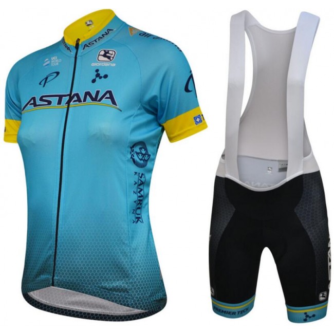 Astana 2018 Damen Fahrradbekleidung Radtrikot Satz Kurzarm+Kurz Trägerhose IE8AB Astana 2018 Damen Fahrradbekleidung Radtrikot Satz Kurzarm+Kurz Trägerhose IE8AB