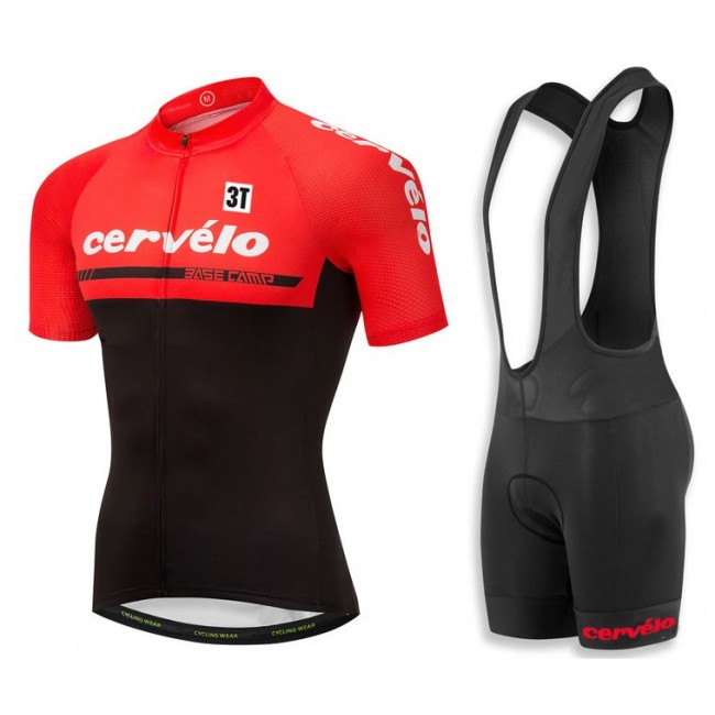 2018 Cervelo 3T Rot Fahrradbekleidung Radtrikot Satz Kurzarm+Kurz Trägerhose 46FRQ 2018 Cervelo 3T Rot Fahrradbekleidung Radtrikot Satz Kurzarm+Kurz Trägerhose 46FRQ