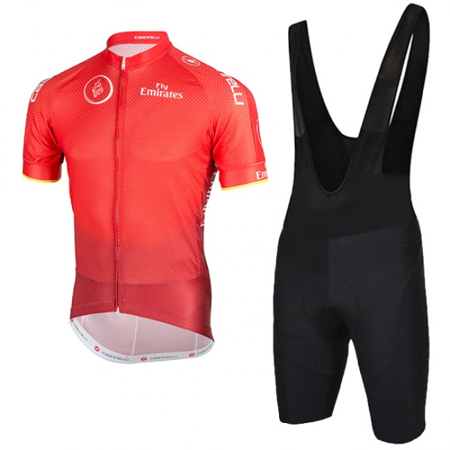 2018 Dubai Tour Rot Fahrradbekleidung Radtrikot Satz Kurzarm+Kurz Trägerhose FF5HD 2018 Dubai Tour Rot Fahrradbekleidung Radtrikot Satz Kurzarm+Kurz Trägerhose FF5HD