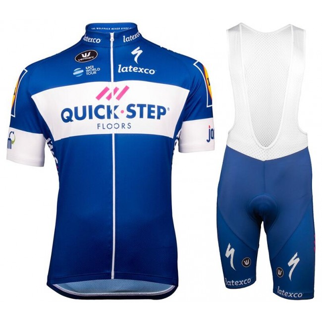 2018 Quick Step Floors Fahrradbekleidung Radtrikot Satz Kurzarm+Kurz Trägerhose 83H49 2018 Quick Step Floors Fahrradbekleidung Radtrikot Satz Kurzarm+Kurz Trägerhose 83H49