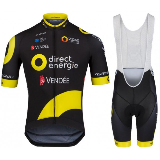 TEAM DIRECT ENERGIE 2018 Fahrradbekleidung Radtrikot Satz Kurzarm+Kurz Trägerhose WRZ7K TEAM DIRECT ENERGIE 2018 Fahrradbekleidung Radtrikot Satz Kurzarm+Kurz Trägerhose WRZ7K