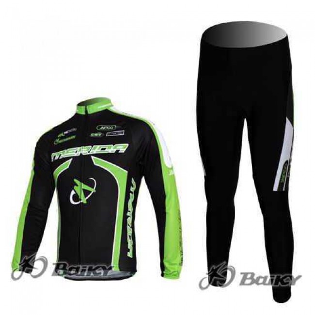 Merida Multivan Flex Stay Fahrradtrikot Radbekleidung Langarm+Lang Fahrradhose Schwarz grün YOVS2 Merida Multivan Flex Stay Fahrradtrikot Radbekleidung Langarm+Lang Fahrradhose Schwarz grün YOVS2