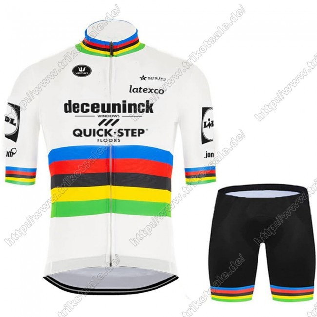 Deceuninck quick step 2021 UCI World Champion Fahrradbekleidung Radteamtrikot Kurzarm+Kurz Radhose Kaufen ERRSX Deceuninck quick step 2021 UCI World Champion Fahrradbekleidung Radteamtrikot Kurzarm+Kurz Radhose Kaufen ERRSX
