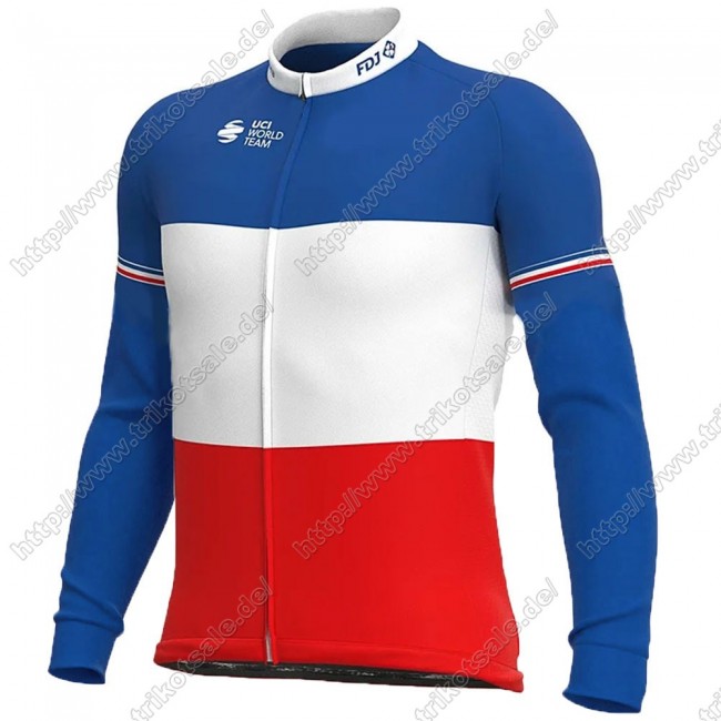 France FDJ 2021 Fahrradbekleidung Radtrikot Langarm ZFPYK France FDJ 2021 Fahrradbekleidung Radtrikot Langarm ZFPYK