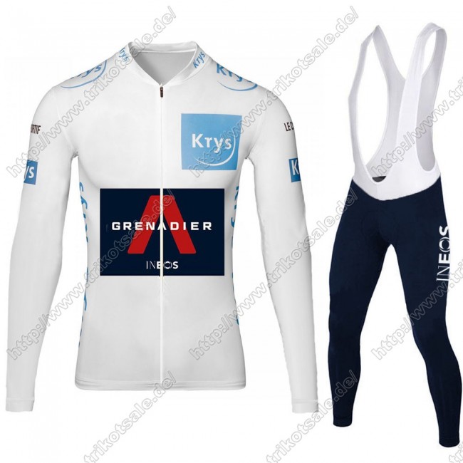 Team INEOS Grenadier Tour De France 2021 Herren Fahrradbekleidung Radtrikot Langarm+Lang Trägerhose White ONMAJ Team INEOS Grenadier Tour De France 2021 Herren Fahrradbekleidung Radtrikot Langarm+Lang Trägerhose White ONMAJ