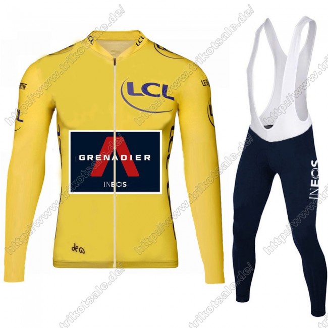 Team INEOS Grenadier Tour De France 2021 Herren Fahrradbekleidung Radtrikot Langarm+Lang Trägerhose Yellow ZELZK Team INEOS Grenadier Tour De France 2021 Herren Fahrradbekleidung Radtrikot Langarm+Lang Trägerhose Yellow ZELZK