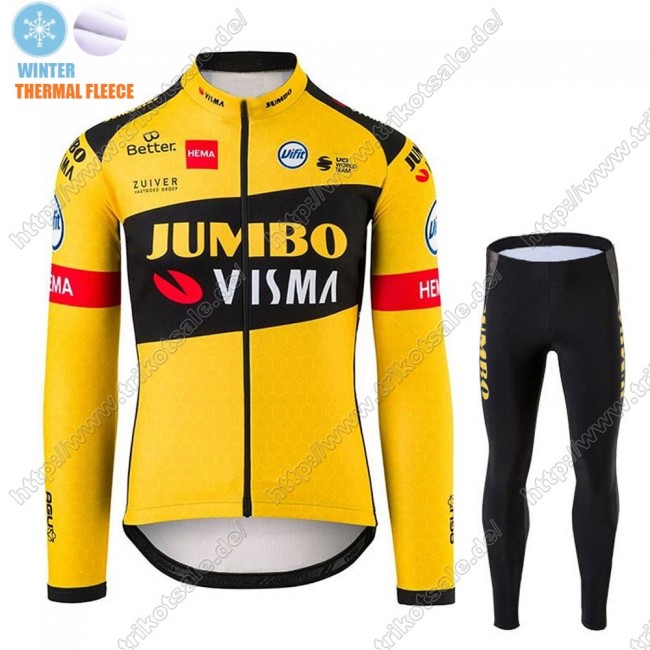 Winter Thermal Fleece Jumbo Visma 2021 Pro Team Fahrradbekleidung Radtrikot Langarm+Collant Cycliste UZFTZ Winter Thermal Fleece Jumbo Visma 2021 Pro Team Fahrradbekleidung Radtrikot Langarm+Collant Cycliste UZFTZ