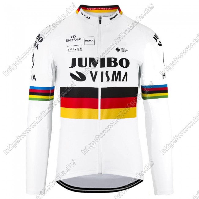 Jumbo Visma 2021 Germany Fahrradbekleidung Radtrikot Langarm YDDQK Jumbo Visma 2021 Germany Fahrradbekleidung Radtrikot Langarm YDDQK