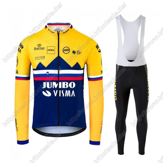 Jumbo Visma 2021 SLOVAKIAN Fahrradbekleidung Radtrikot Langarm+Collant Cycliste QSUUC Jumbo Visma 2021 SLOVAKIAN Fahrradbekleidung Radtrikot Langarm+Collant Cycliste QSUUC