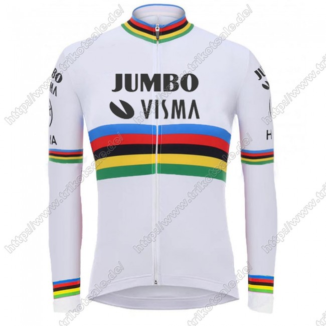 Team Jumbo Visma UCI World Champion 2021 Fahrradbekleidung Radtrikot Langarm IMJYY Team Jumbo Visma UCI World Champion 2021 Fahrradbekleidung Radtrikot Langarm IMJYY