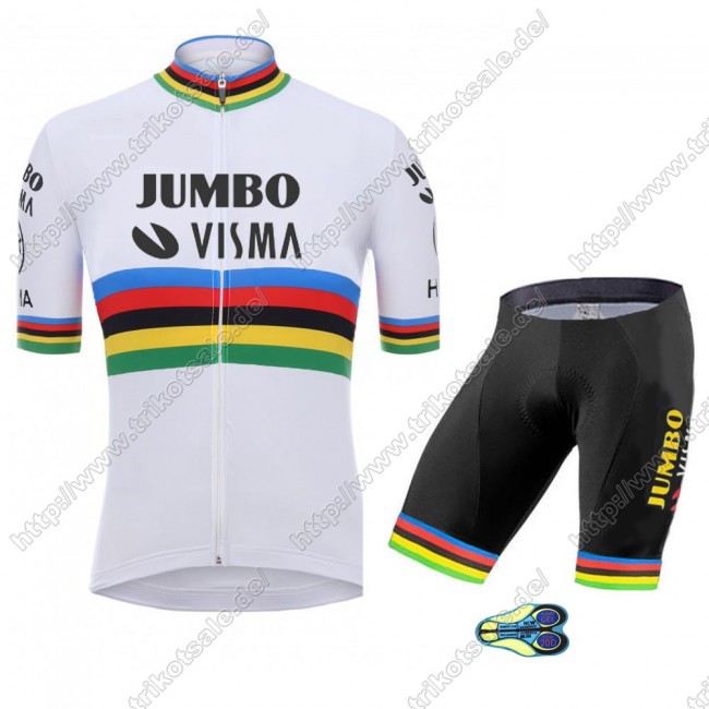 Team Jumbo Visma UCI World Champion 2021 Fahrradbekleidung Satz Fahrradtrikot Kurzarm Trikot Und Kurz Radhose ALYHA Team Jumbo Visma UCI World Champion 2021 Fahrradbekleidung Satz Fahrradtrikot Kurzarm Trikot Und Kurz Radhose ALYHA