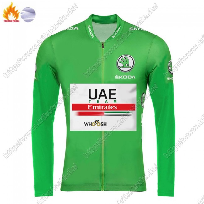 Winter Thermal Fleece UAE EMIRATES Tour De France 2021 Fahrradbekleidung Radtrikot Langarm SIKVV Winter Thermal Fleece UAE EMIRATES Tour De France 2021 Fahrradbekleidung Radtrikot Langarm SIKVV