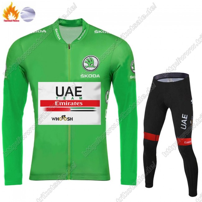 Winter Thermal Fleece UAE EMIRATES Tour De France 2021 Fahrradbekleidung Radtrikot Langarm+Lang Trägerhose IGUFW Winter Thermal Fleece UAE EMIRATES Tour De France 2021 Fahrradbekleidung Radtrikot Langarm+Lang Trägerhose IGUFW