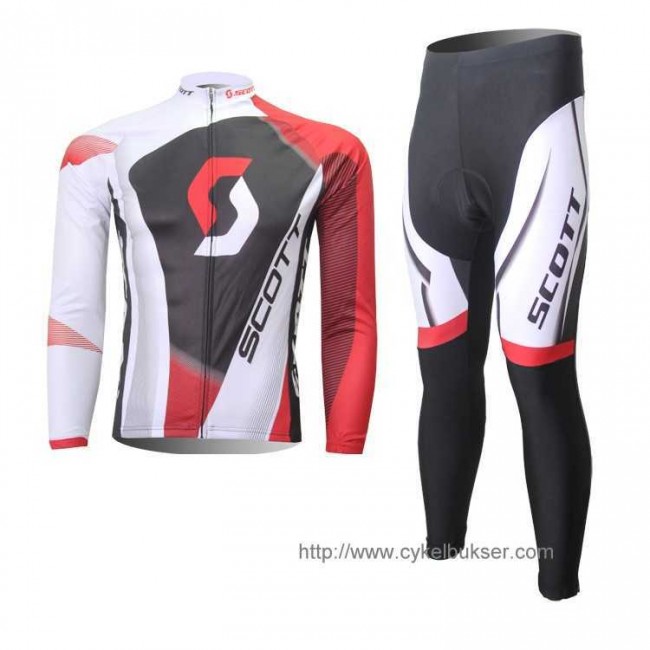 SCOTT RC Pro Fahrradbekleidung Radtrikot Satz Langarm und Lange Radhose weiß Rot Schwarz 2OF9D SCOTT RC Pro Fahrradbekleidung Radtrikot Satz Langarm und Lange Radhose weiß Rot Schwarz 2OF9D