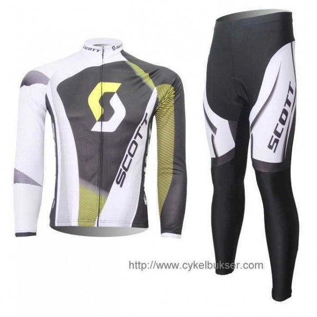 SCOTT RC Pro Fahrradbekleidung Radtrikot Satz Langarm und Lange Radhose weiß Schwarz grün E7SG9 SCOTT RC Pro Fahrradbekleidung Radtrikot Satz Langarm und Lange Radhose weiß Schwarz grün E7SG9