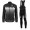 2016-2017 Nalini Fahrradbekleidung Radtrikot Langarm+Lang Trägerhose Schwarz 4BPEH