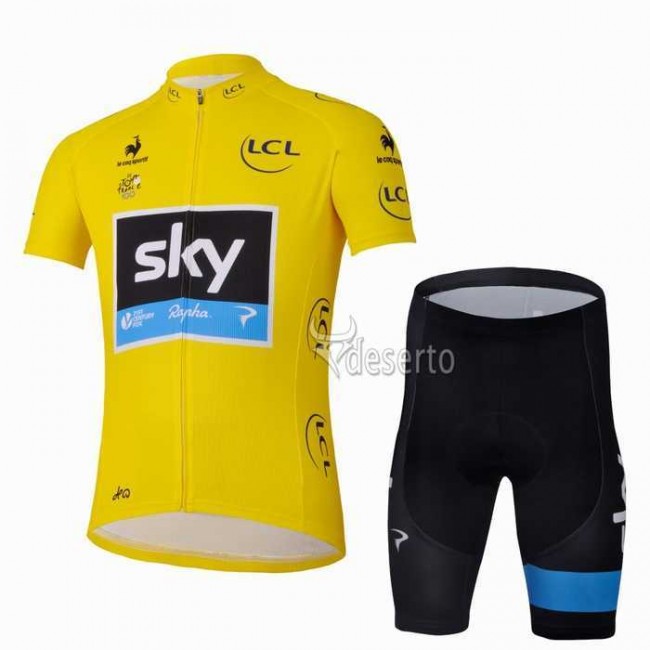 2013 Teams Sky gele Radbekleidung Radtrikot Kurzarm und Fahrradhosen Kurz 54L0Z 2013 Teams Sky gele Radbekleidung Radtrikot Kurzarm und Fahrradhosen Kurz 54L0Z