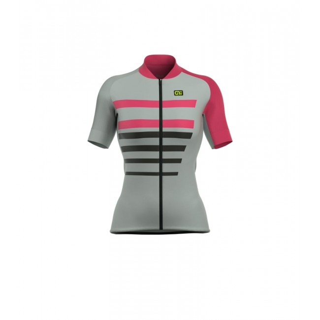 ALE PRR 2.0 PIUMA Damen Fahrradbekleidung Radtrikot grijs pink GZYI1 ALE PRR 2.0 PIUMA Damen Fahrradbekleidung Radtrikot grijs pink GZYI1