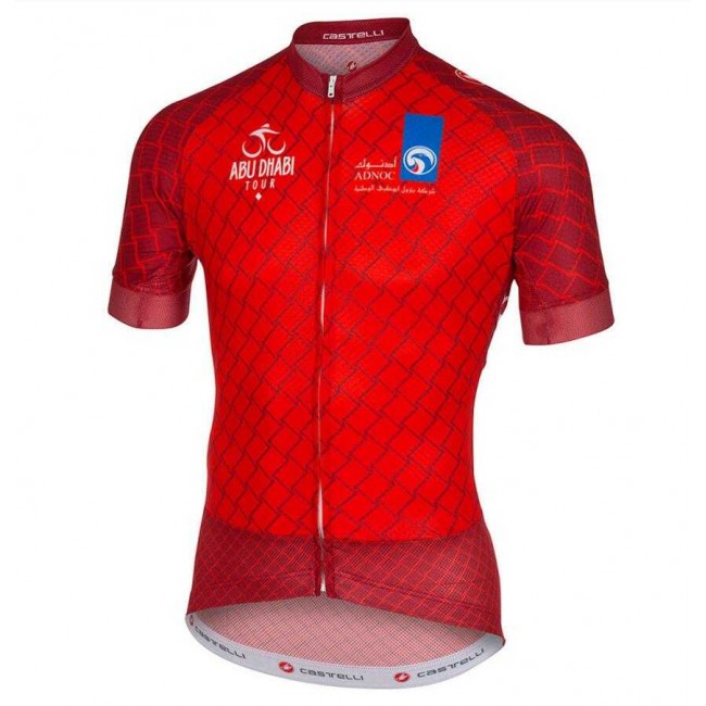 2015 Abu Dhabi Tour Fahrradtrikot Radsport Rot 4YBBL 2015 Abu Dhabi Tour Fahrradtrikot Radsport Rot 4YBBL