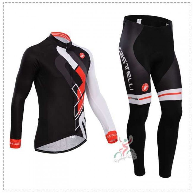 Castelli 2014 Fahrradbekleidung Set Langarmtrikot+Lange Radhose Schwarz 3AHHH Castelli 2014 Fahrradbekleidung Set Langarmtrikot+Lange Radhose Schwarz 3AHHH