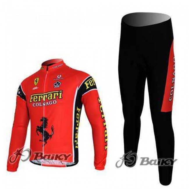 Ferrari Colnago Pro Team Fahrradbekleidung Set Langarmtrikot+Lange Radhose Rot 8FEVZ Ferrari Colnago Pro Team Fahrradbekleidung Set Langarmtrikot+Lange Radhose Rot 8FEVZ
