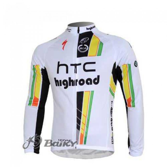 HTC-Highroad Pro Team Radtrikot Langarm weiß grün 1M0CG HTC-Highroad Pro Team Radtrikot Langarm weiß grün 1M0CG