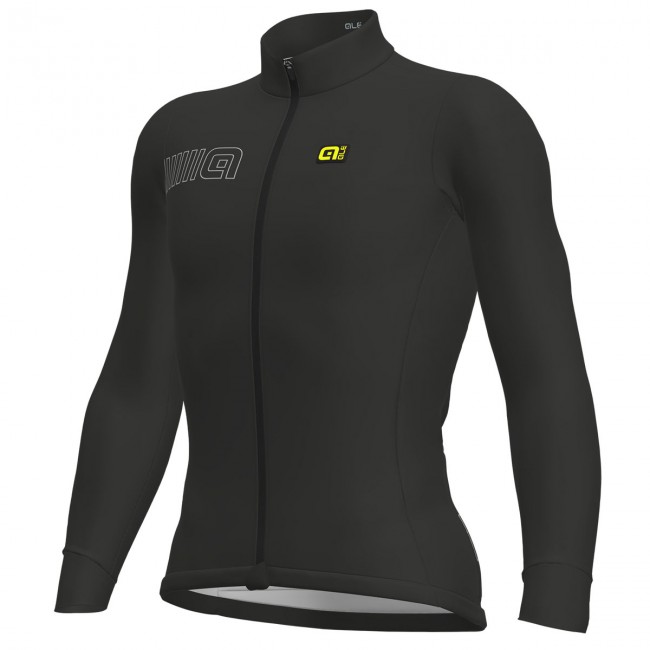 Ale Solid Color Block-Schwarz Fahrradbekleidung Radtrikot Langarm F381P Ale Solid Color Block-Schwarz Fahrradbekleidung Radtrikot Langarm F381P