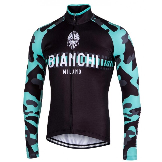 BIANCHI MILANO Brennero Schwarz/celeste Fahrradbekleidung Radtrikot Langarm DXGPN BIANCHI MILANO Brennero Schwarz/celeste Fahrradbekleidung Radtrikot Langarm DXGPN
