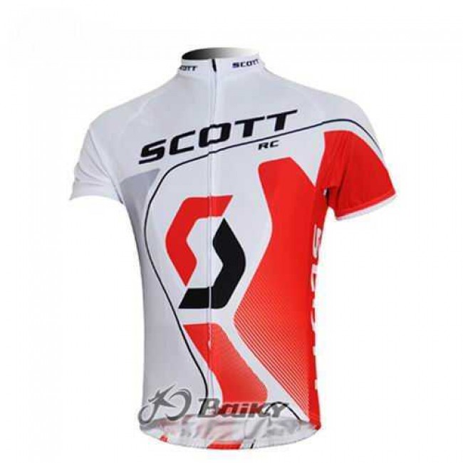 Scott Racing Teams Fahrradtrikot Radsport weiß Rot D3K43 Scott Racing Teams Fahrradtrikot Radsport weiß Rot D3K43