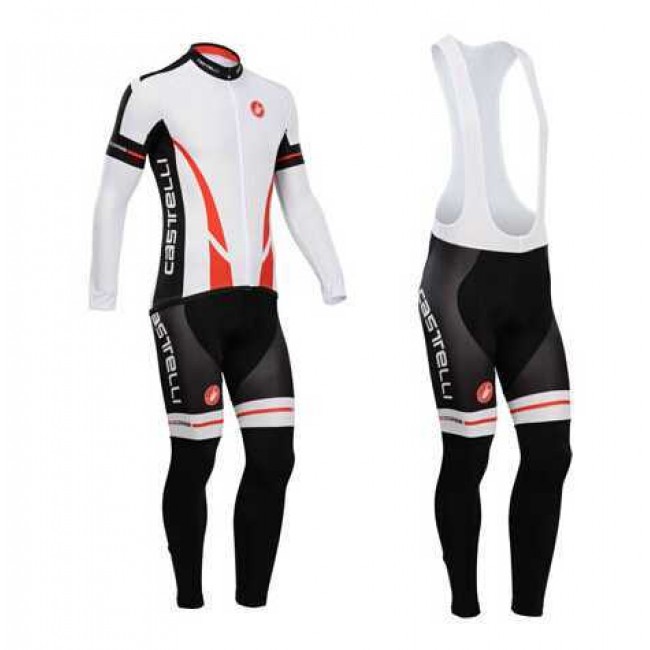 Castelli 2014 Fahrradbekleidung Set Langarmtrikot+Lange Trägerhose weiß Rot XL7WC Castelli 2014 Fahrradbekleidung Set Langarmtrikot+Lange Trägerhose weiß Rot XL7WC
