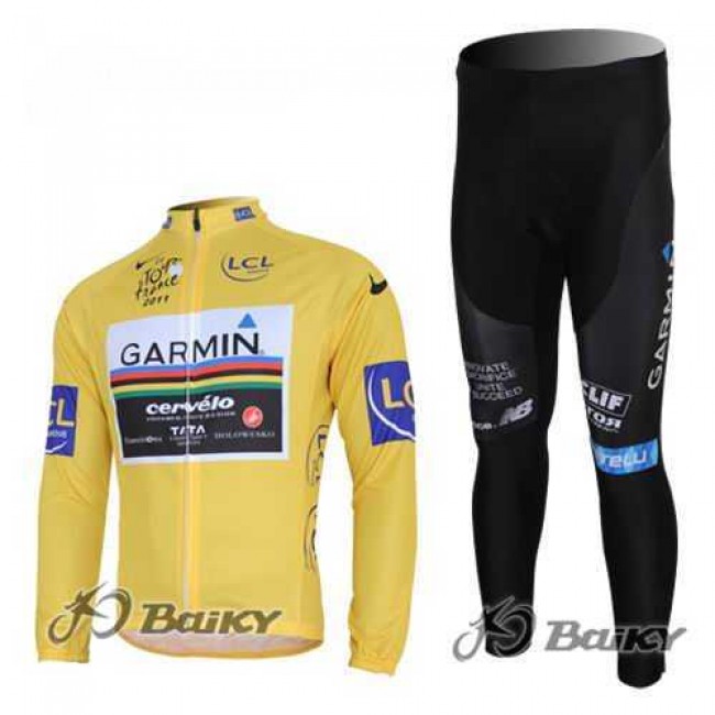 Garmin Cervelo Pro Team Fahrradbekleidung Set Langarmtrikot+Lange Radhose gelb M6Y5I Garmin Cervelo Pro Team Fahrradbekleidung Set Langarmtrikot+Lange Radhose gelb M6Y5I