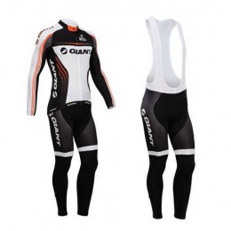 Kopen Giant 2014 Fahrradbekleidung Set Langarmtrikot+Lange Trägerhose Schwarz weiß YQCMF Kopen Giant 2014 Fahrradbekleidung Set Langarmtrikot+Lange Trägerhose Schwarz weiß YQCMF