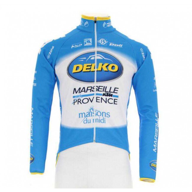 2016 KTM-Delko Marseille Provence Set Fahrradbekleidung Radtrikot Langarm vliezen blau WU2TX 2016 KTM-Delko Marseille Provence Set Fahrradbekleidung Radtrikot Langarm vliezen blau WU2TX