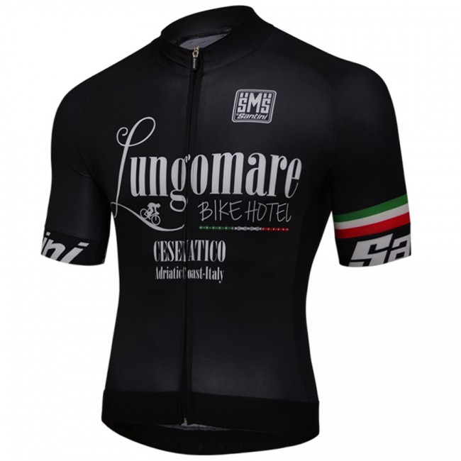 Santini Lungomare Aero-Schwarz 2018 Fahrradbekleidung Radtrikot RIINO Santini Lungomare Aero-Schwarz 2018 Fahrradbekleidung Radtrikot RIINO