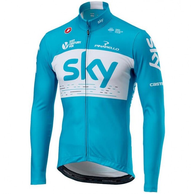 Team Sky 2018 blau Fahrradbekleidung Radtrikot Langarm P2QTJ Team Sky 2018 blau Fahrradbekleidung Radtrikot Langarm P2QTJ