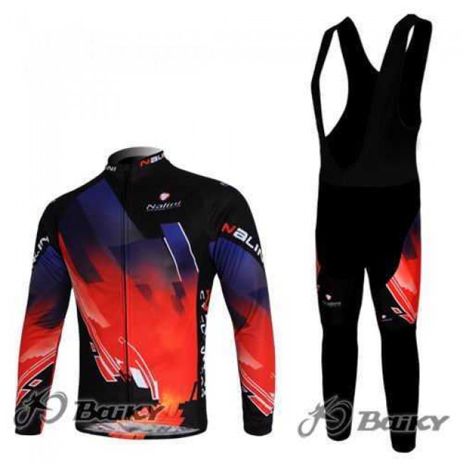 Nalini Pro Team Fahrradbekleidung Set Langarmtrikot+Lange Trägerhose Rot Schwarz LKPX0 Nalini Pro Team Fahrradbekleidung Set Langarmtrikot+Lange Trägerhose Rot Schwarz LKPX0