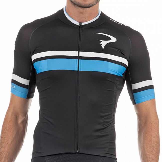 Pinarello Corsa Fahrradbekleidung Radtrikot Schwarz Sky blau YI8JO Pinarello Corsa Fahrradbekleidung Radtrikot Schwarz Sky blau YI8JO