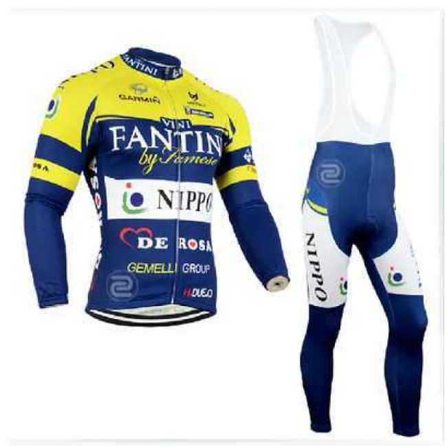 2014 FANTINI Fahrradbekleidung Set Langarmtrikot+Lange Trägerhose blau gelb weiß TSENT 2014 FANTINI Fahrradbekleidung Set Langarmtrikot+Lange Trägerhose blau gelb weiß TSENT