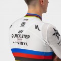 Quick Step-Alpha Vinyl Straßenrad Weltmeister Regenbogentrikot 2022 Competizione Radtrikot kurzarm-Radsport-Profi-Team Quick Step-Alpha Vinyl Straßenrad Weltmeister Regenbogentrikot 2022 Competizione Radtrikot kurzarm-Radsport-Profi-Team